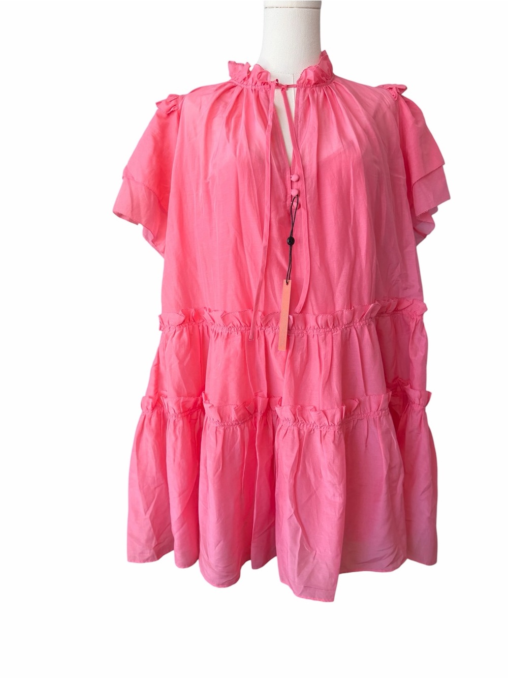 H Hunter Bell Merritt Dress in Peony pink